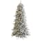 7.5ft. Pre-Lit Flocked Livingston Fir Artificial Christmas Tree with Pinecones and Clear Warm LED Lights
